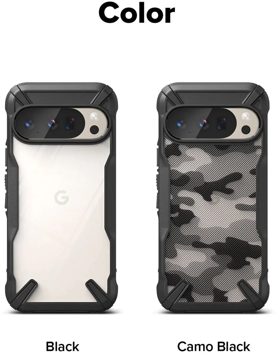 Ringke Fusion X Hoesje Google Pixel 10/10 Pro - Militaire Standaard - Zwart