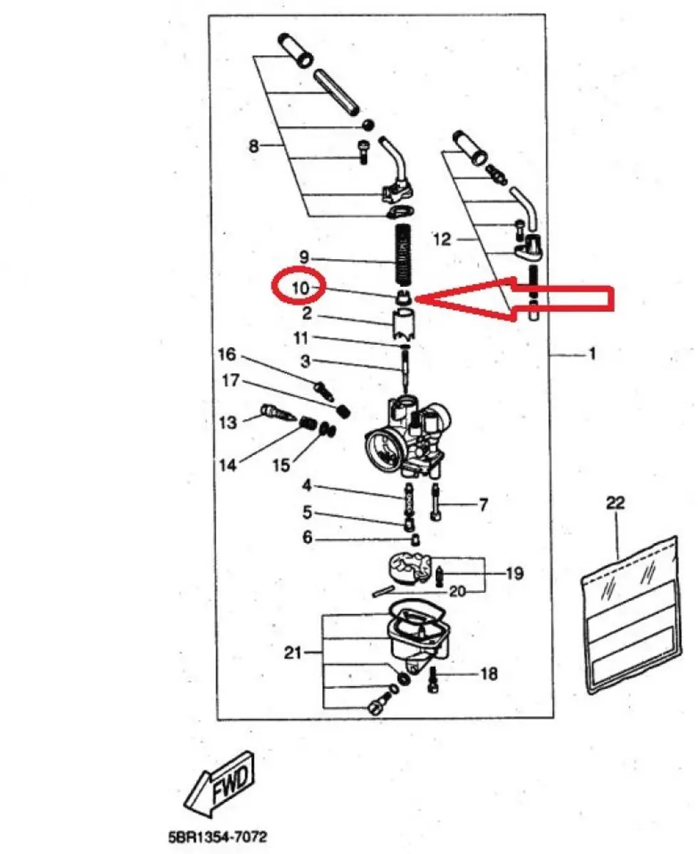 Yamaha 50 BWS Bump Carburateur