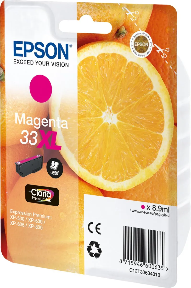 Epson Claria Premium Magenta XL C13T33634010 - 8.9ml