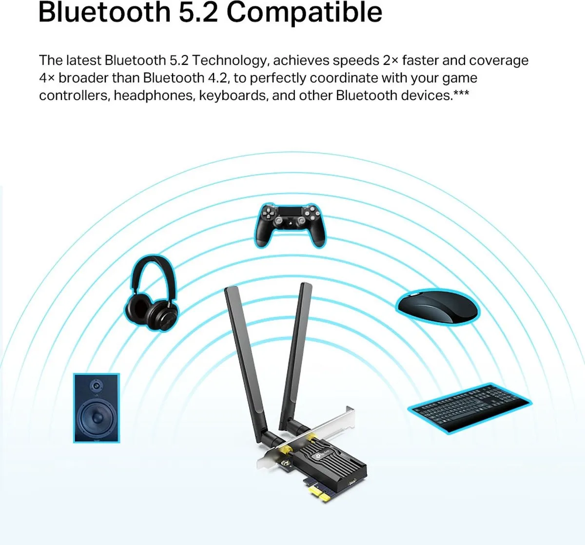 TP-Link Archer TX20E PCI WLAN/Bluetooth Kaart - 1800 Mbit/s - afbeelding 6 van 6