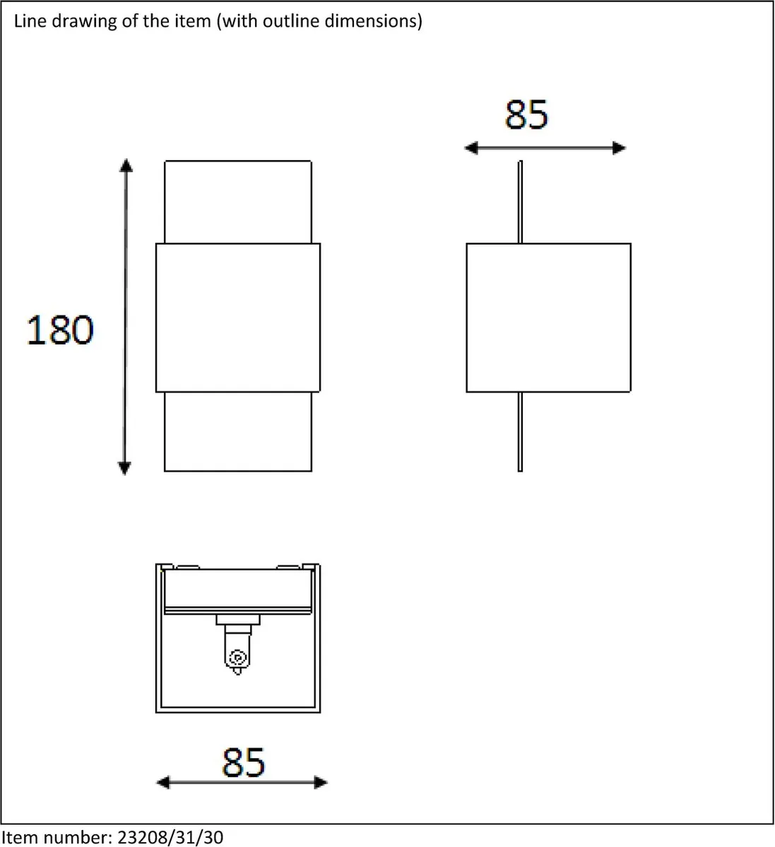 Lucide CUBO Wandlamp G9 - Zwart