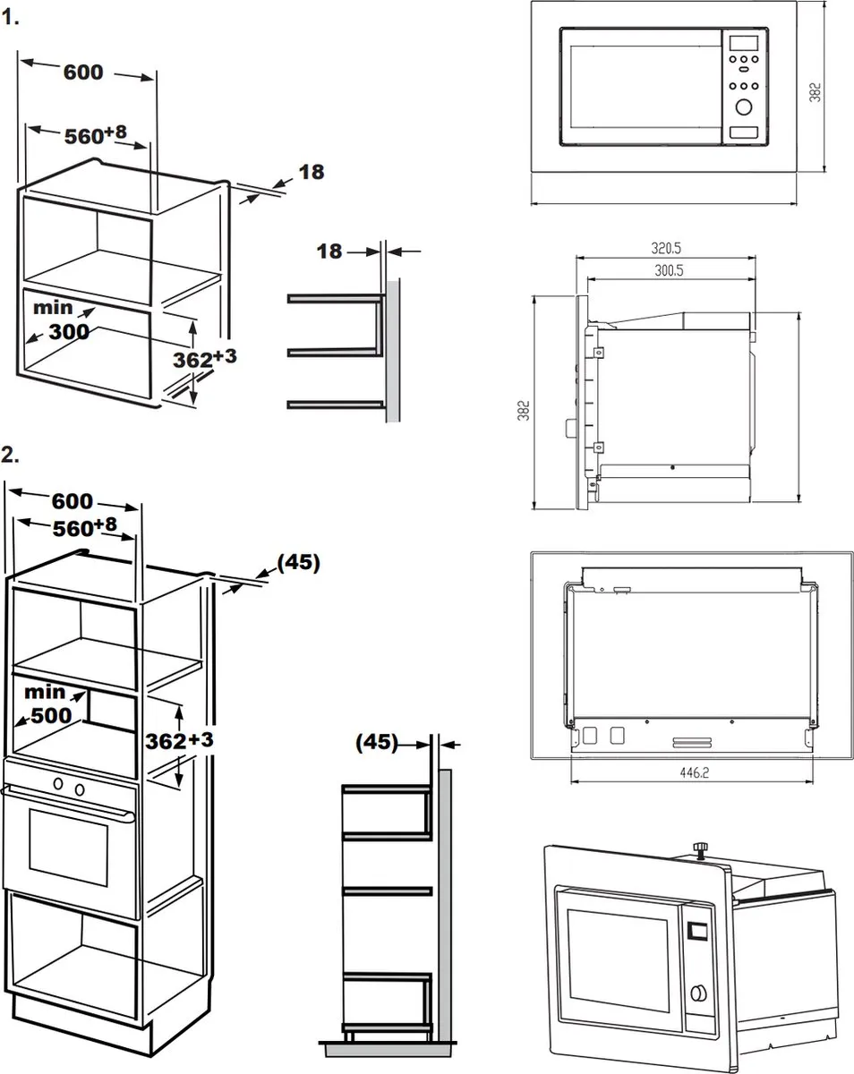 Beko MOB17131X Inbouwmagnetron 700W - RVS