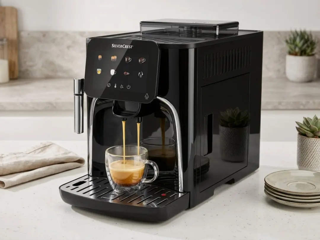 Silvercrest Volautomatische Koffiemachine 19 bar - 1,6L - Zwart - afbeelding 2 van 3