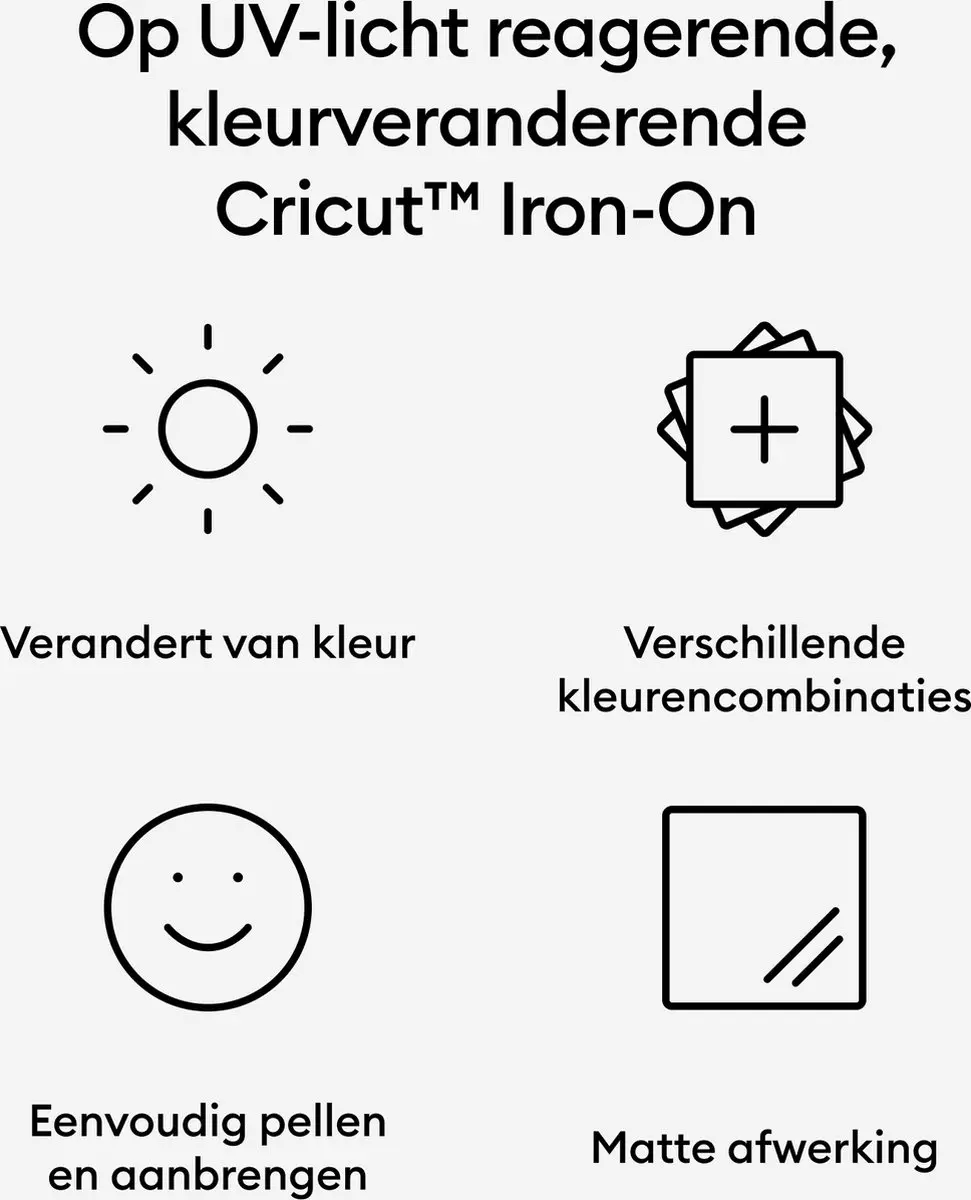 Cricut Iron-On UV Color Change Folie Pastel Rood