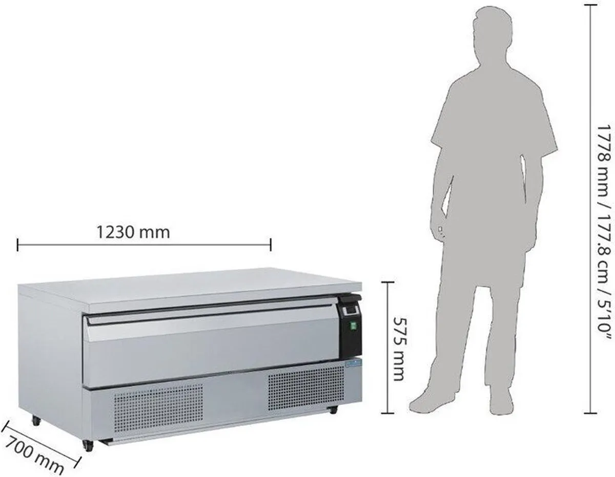 Polar U-Serie DA995 Compacte Vriezer 116L - Grijs