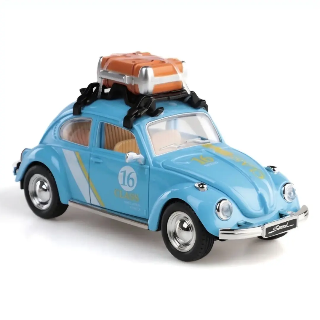 Ruby Toys Deluxe Retro Rides VW Kever 1:24 - Licht en Geluid Blauw