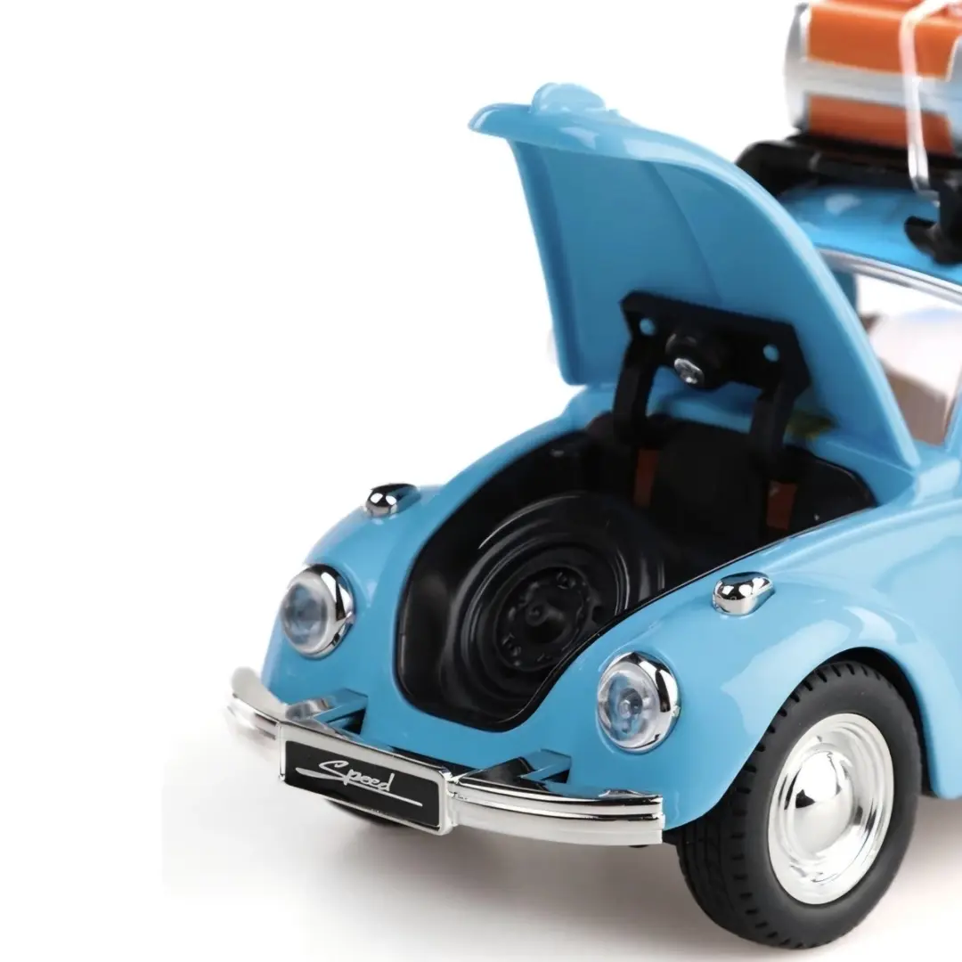 Ruby Toys Deluxe Retro Rides VW Kever 1:24 - Licht en Geluid Blauw
