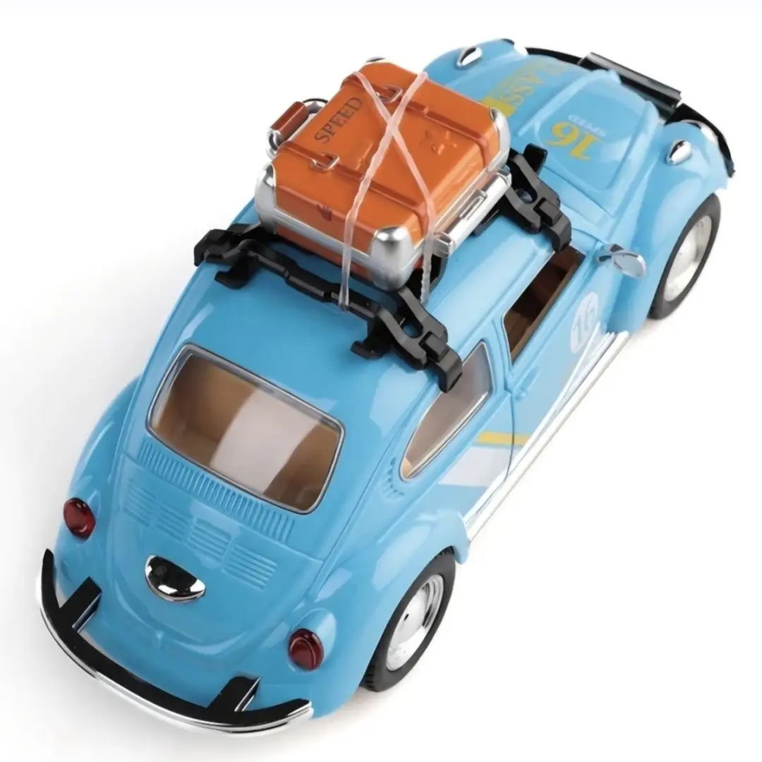 Ruby Toys Deluxe Retro Rides VW Kever 1:24 - Licht en Geluid Blauw