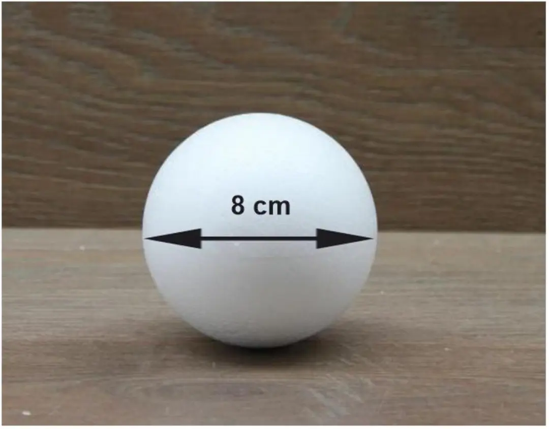 Bellatio Design Piepschuim Bal - 20 Stuks - Ø8cm Wit