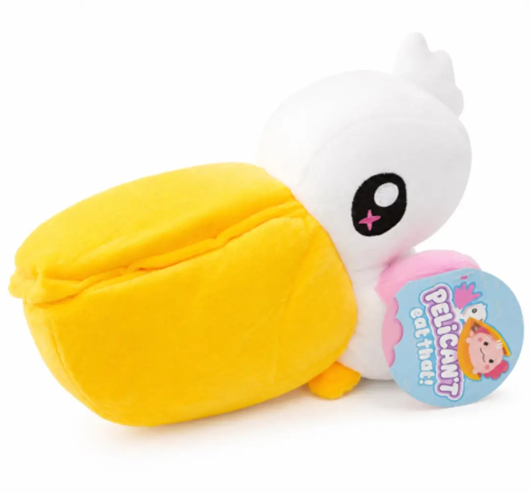 Topknuffels Pelikaan met Axolotl Pluche 25cm - Wit/Rood