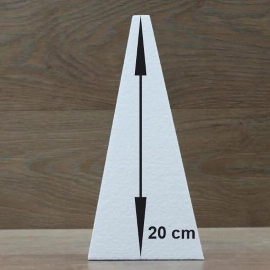 Bellatio Design Piepschuim Piramide 2x - H20 x D11cm - Wit