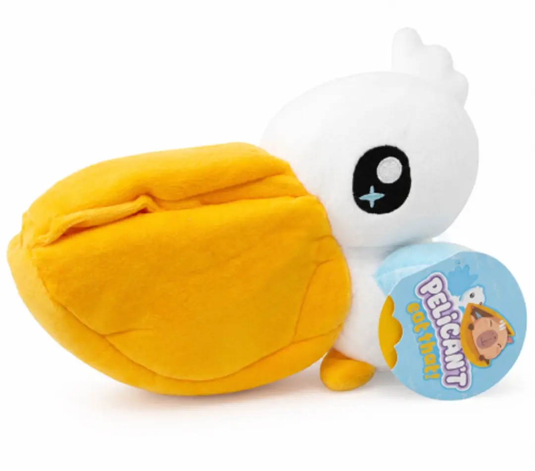 Topknuffels Pelikaan & Capibara Pluche Knuffel 25cm - Wit/Blauw