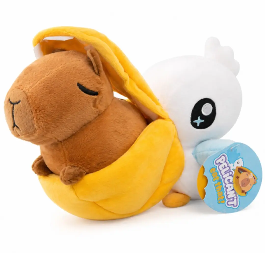 Topknuffels Pelikaan & Capibara Pluche Knuffel 25cm