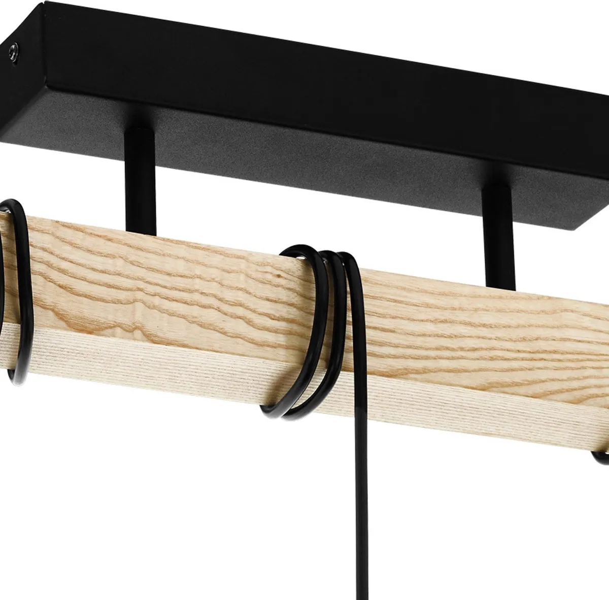 Eglo Townshend 5 Plafondlamp E27 - 55cm - Zwart/Bruin
