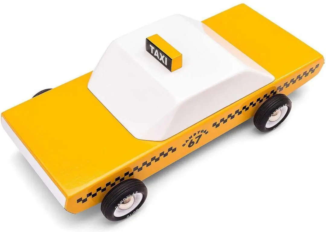 Candylab Toys CandyCab Houten Design Auto Geel