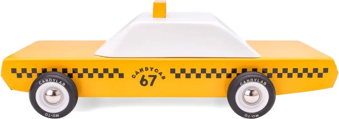 Candylab Toys CandyCab Houten Design Auto Geel