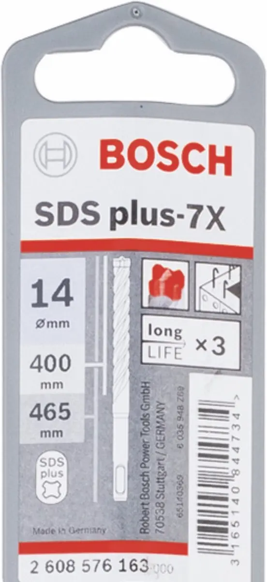 Bosch SDS-plus Boor PLUS-7X 14.0x465mm - Beton - afbeelding 6 van 6