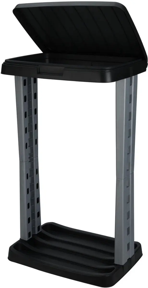 Excellent Houseware Vuilniszakhouder 60L - 2 Stuks - Antraciet