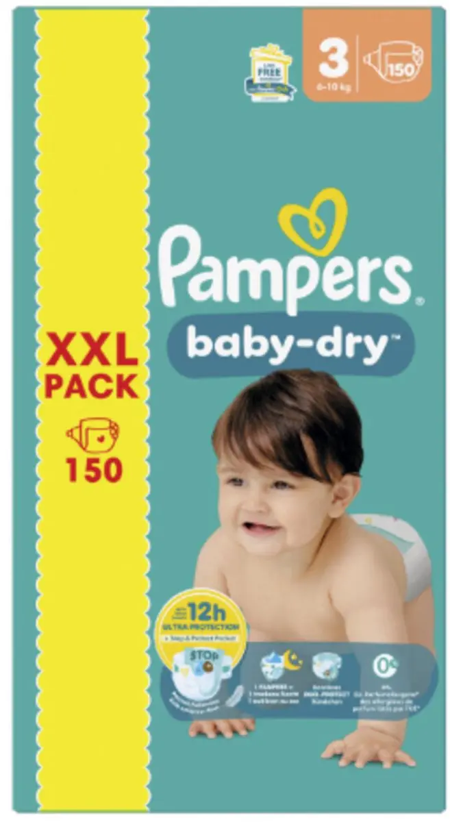 Pampers Baby Dry Luiers Maat 3 150 Stuks