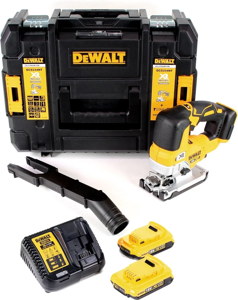 DeWalt DCS 334 D2 Pendelzaag 18V - 2x 2,0Ah Accu + Oplader - afbeelding 5 van 5