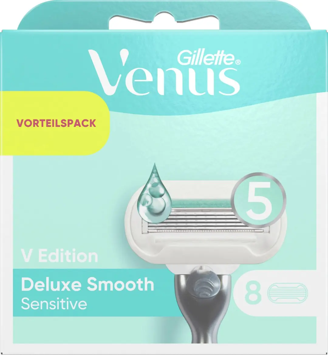 Gillette Venus Deluxe Smooth Sensitive V Edition Scheermesjes 8 Stuks