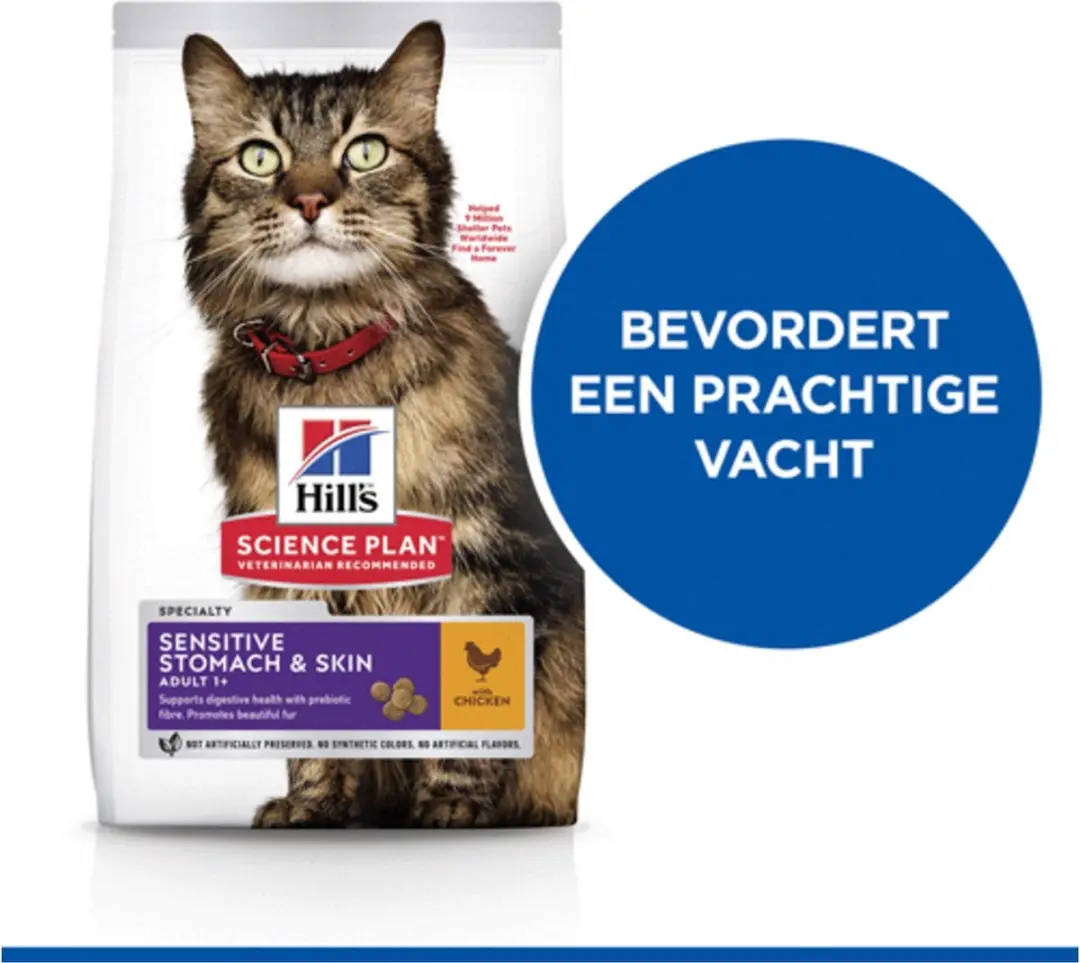 Hill's Feline Adult Sensitive Stomach & Skin Kip 7kg
