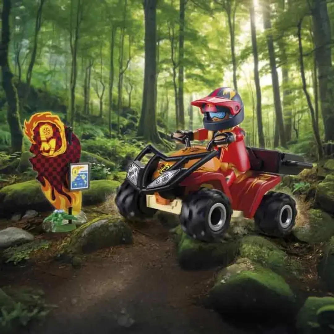 Playmobil 72064 Quad Tout-Terrein - 1 Figuur - Rood/Zwart