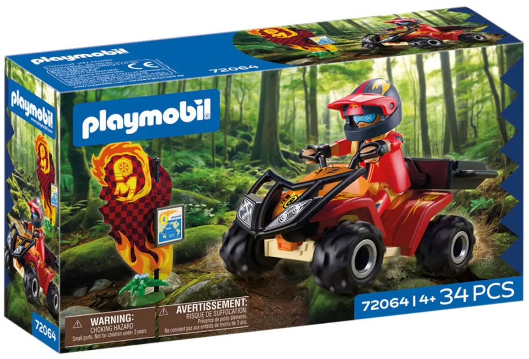 Playmobil 72064 Quad Tout-Terrein - 1 Figuur - Rood/Zwart