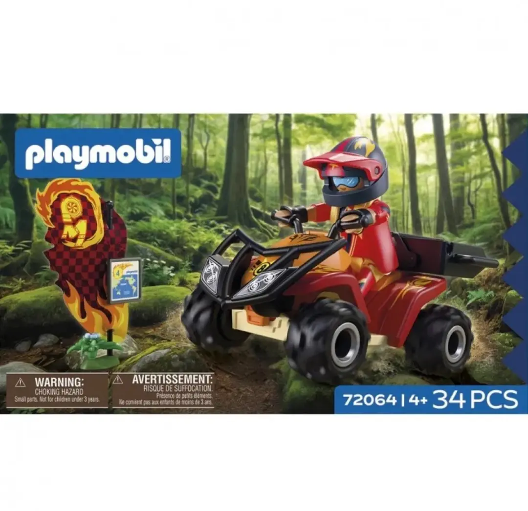 Playmobil 72064 Quad Tout-Terrein - 1 Figuur - Rood/Zwart - afbeelding 6 van 6