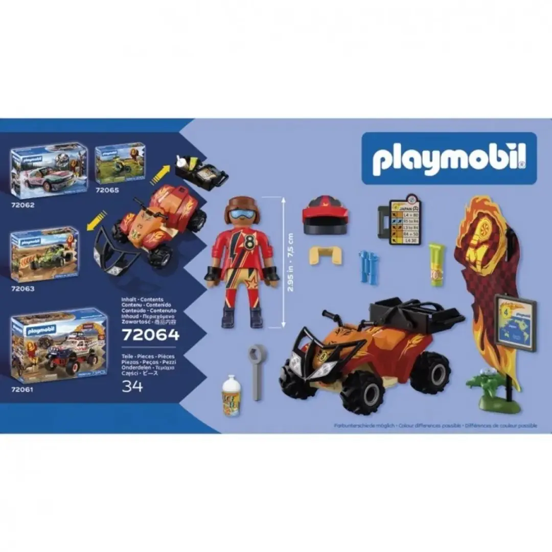Playmobil 72064 Quad Tout-Terrein - 1 Figuur - Rood/Zwart