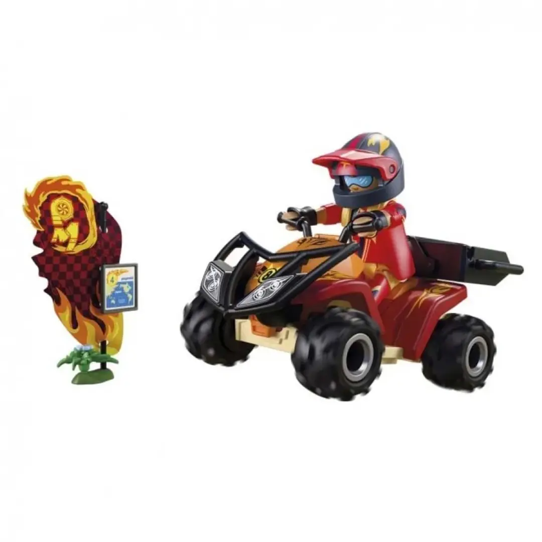 Playmobil 72064 Quad Tout-Terrein - 1 Figuur - Rood/Zwart