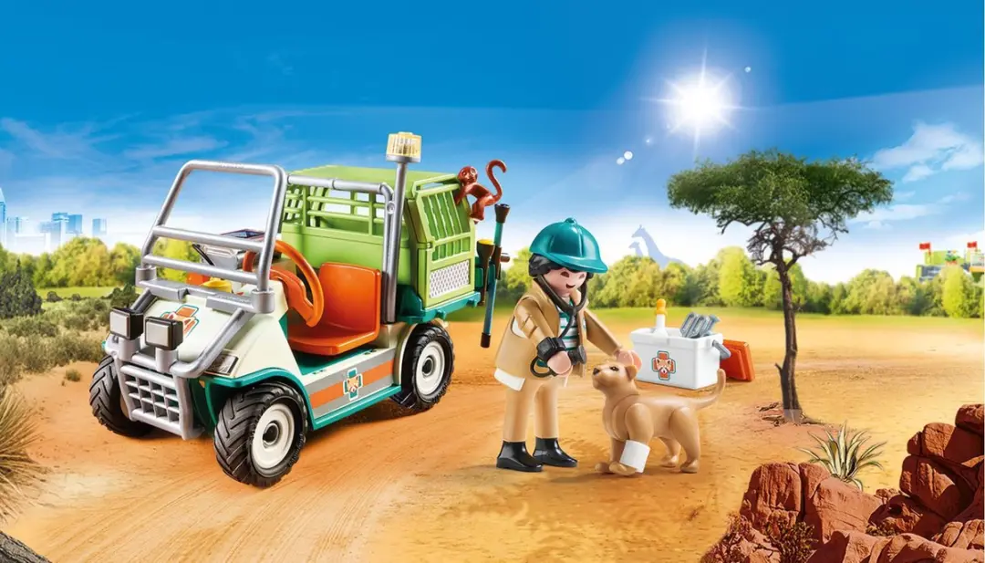 Playmobil Family Fun Dierenverzorger Voertuig 70346 - Multicolor