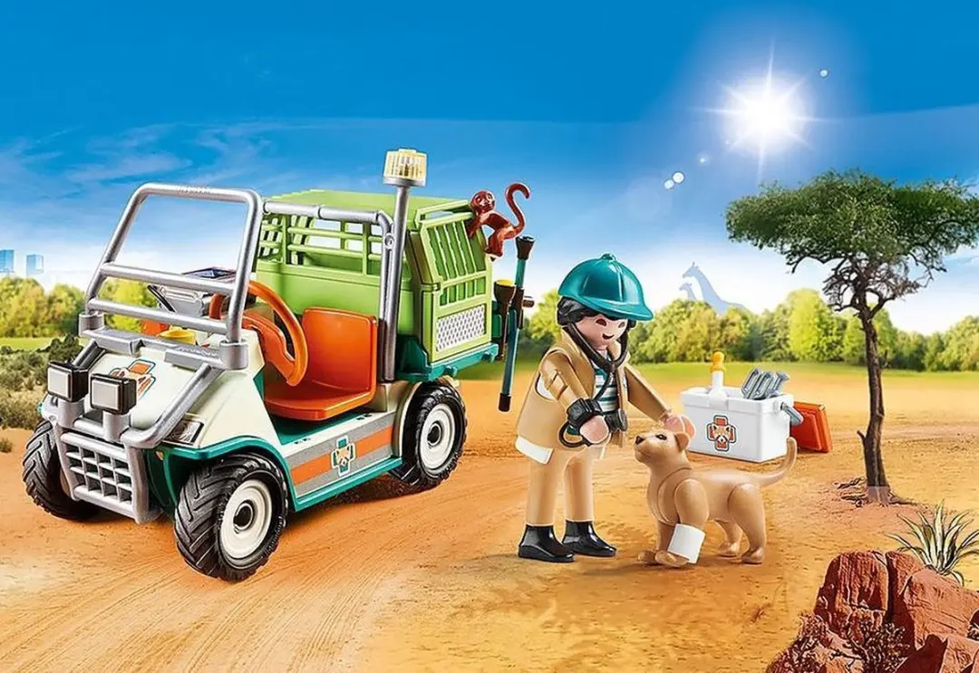 Playmobil Family Fun Dierenverzorger Voertuig 70346 - Multicolor