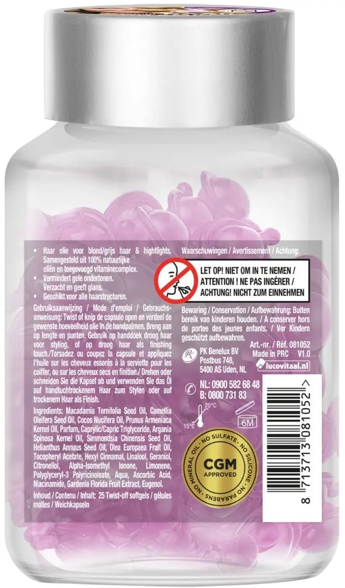 Lucovitaal Haarvitamines Blond/Grijs 25 Capsules - 25mg