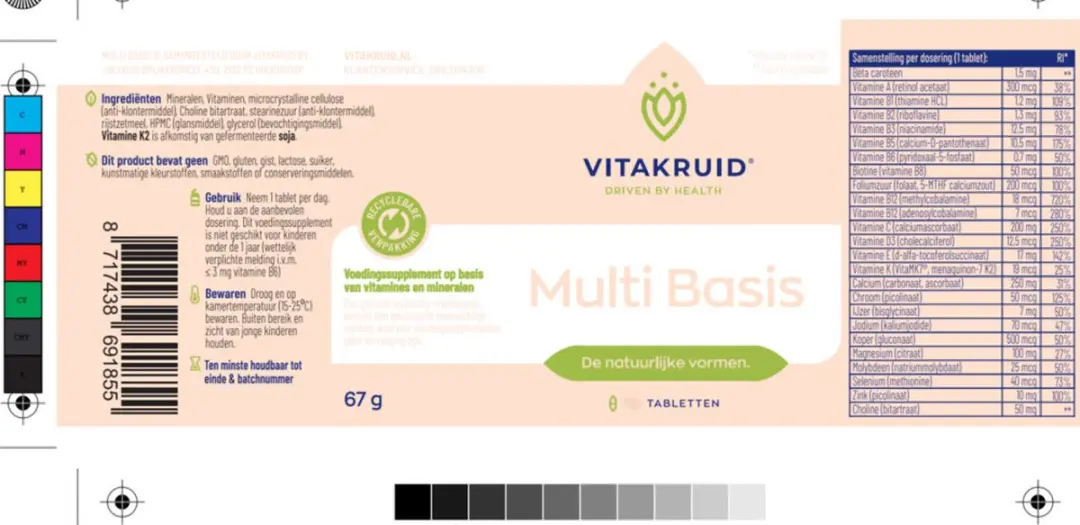 Vitakruid Multi Basis 90 Stuks