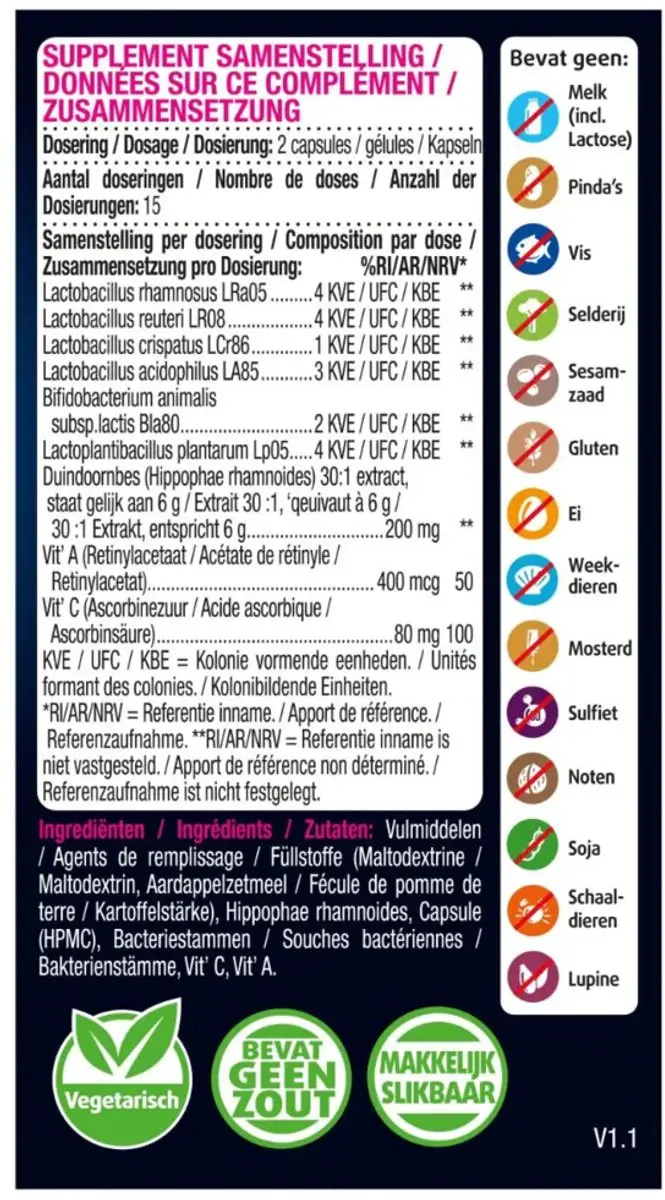 Lucovitaal Bioticomel Intiem - 60 Capsules