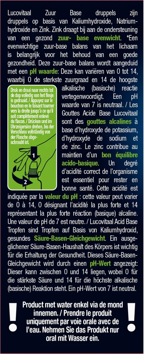 Lucovitaal Zuur Base Druppels 30ml