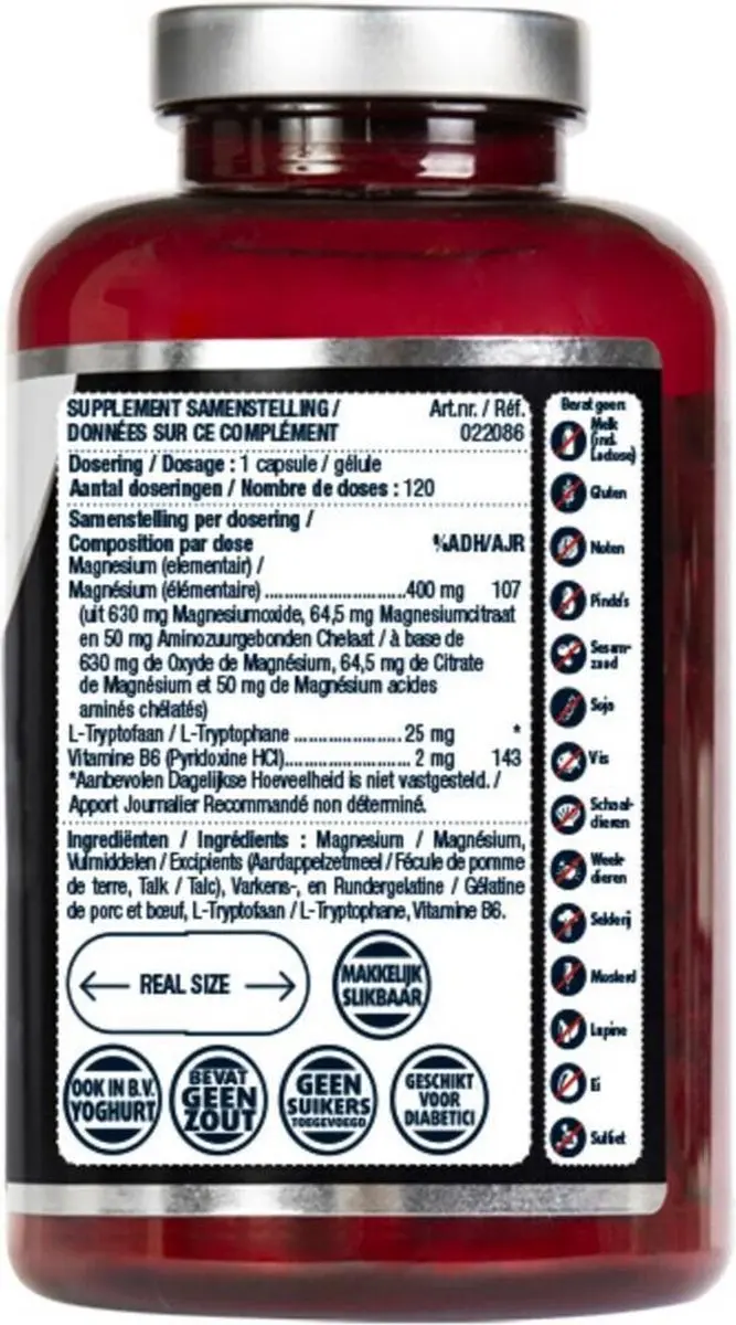 Lucovitaal Magnesium 400 + B6 + L-Tryptofaan 120 Capsules