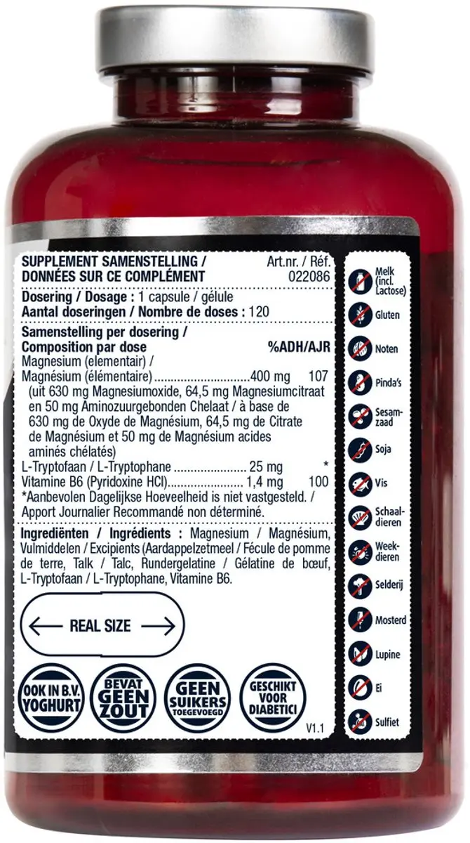 Lucovitaal Magnesium 400 + B6 + L-Tryptofaan 120 Capsules