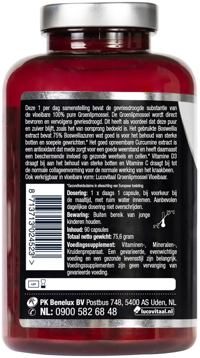Lucovitaal Groenlipmossel Complex 90 Capsules
