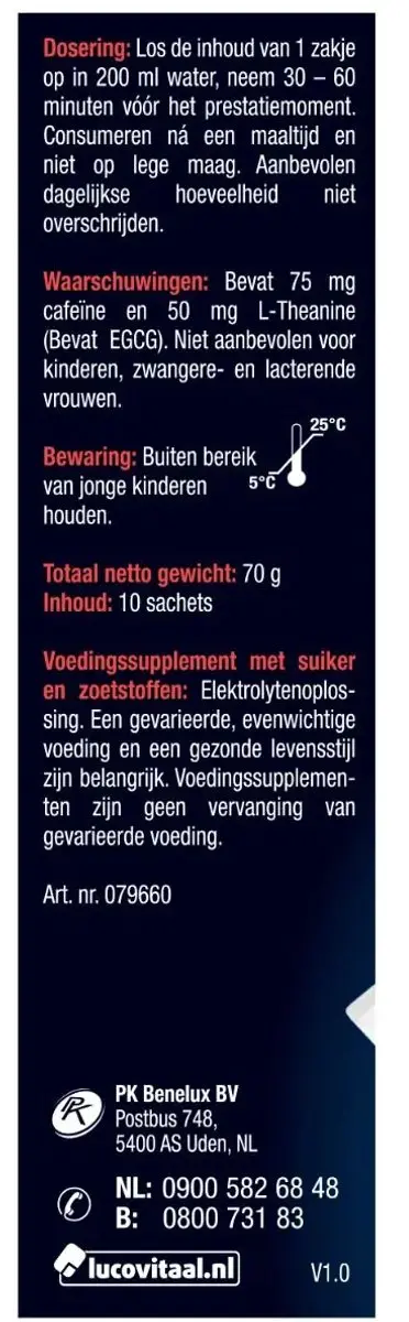 Lucovitaal Elektrolyten Pre Performance - 10 Sachets