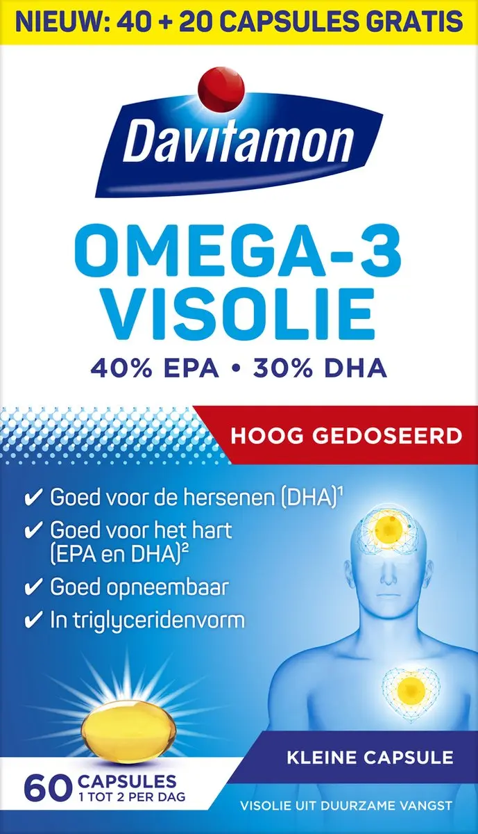 Davitamon Omega 3 Visolie 60 Capsules