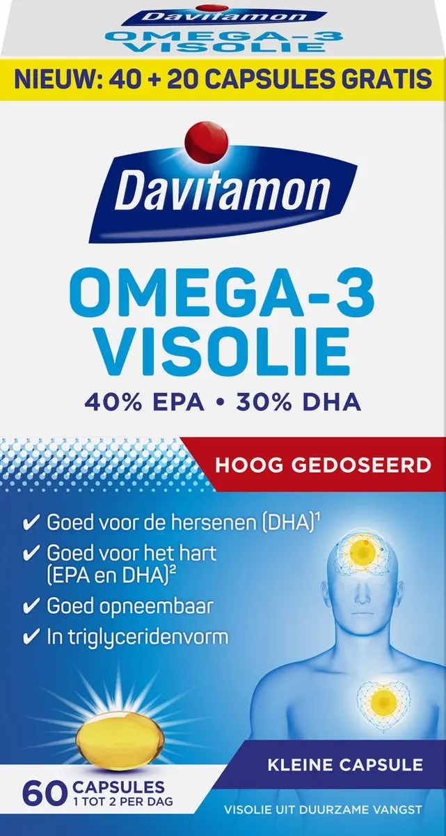 Davitamon Omega 3 Visolie 60 Capsules