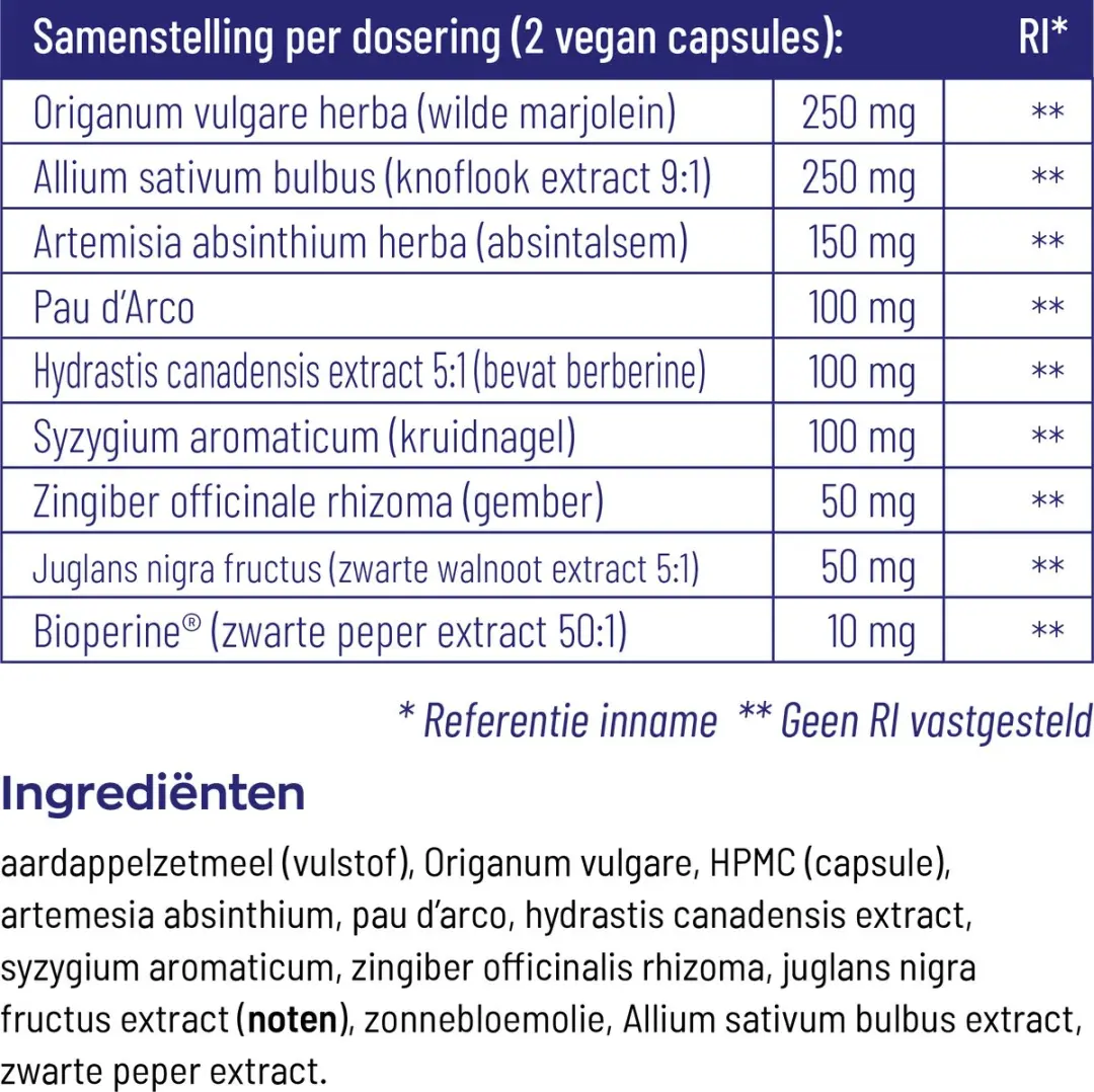 Vitakruid PARA-DTX 60 Vegicaps - 60 Stuks