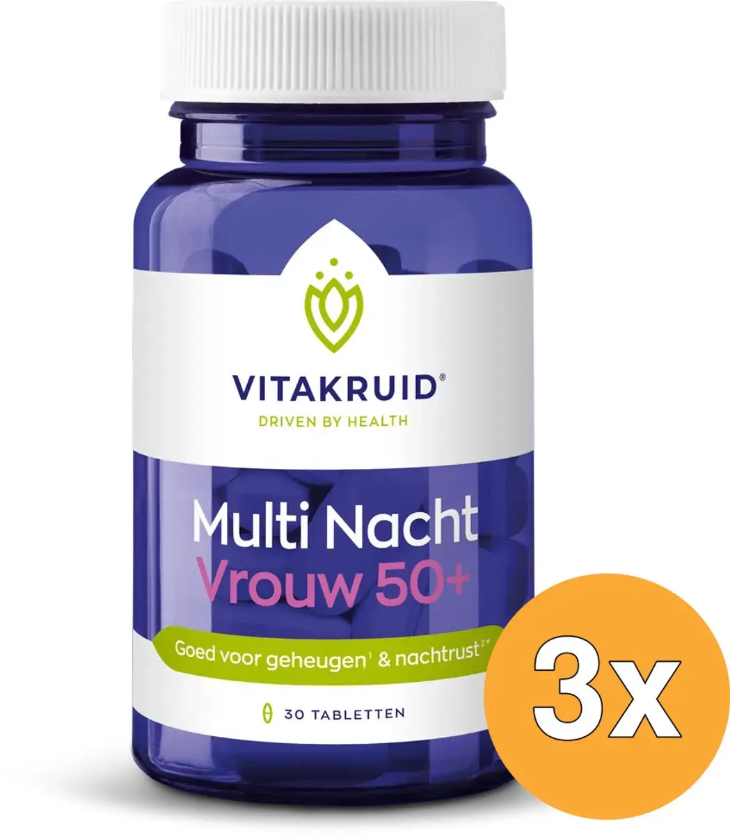 Vitakruid Multi Nacht Vrouw 50+ 90 Stuks