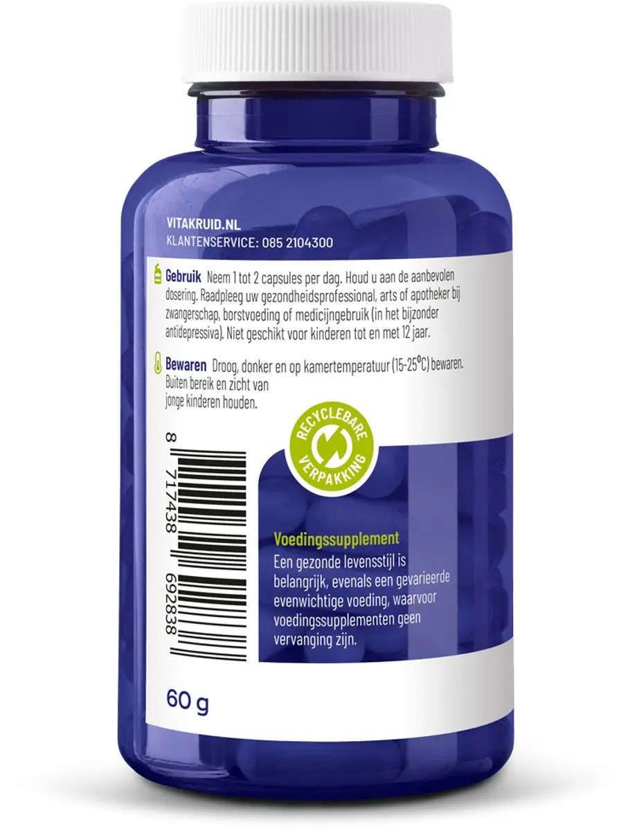 Vitakruid GABA met Vitamine B1 - 90 Stuks