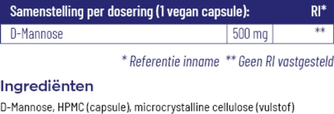 Vitakruid D-Mannose 500 - 180 Vegancapsules