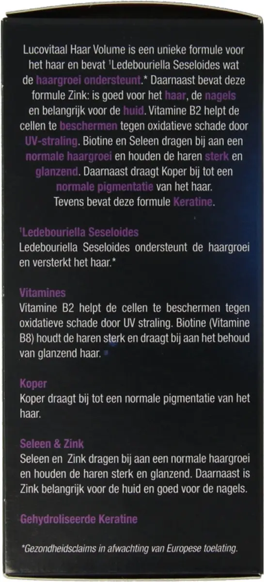 Lucovitaal Haar Groei & Volume Capsules - 120 Stuks