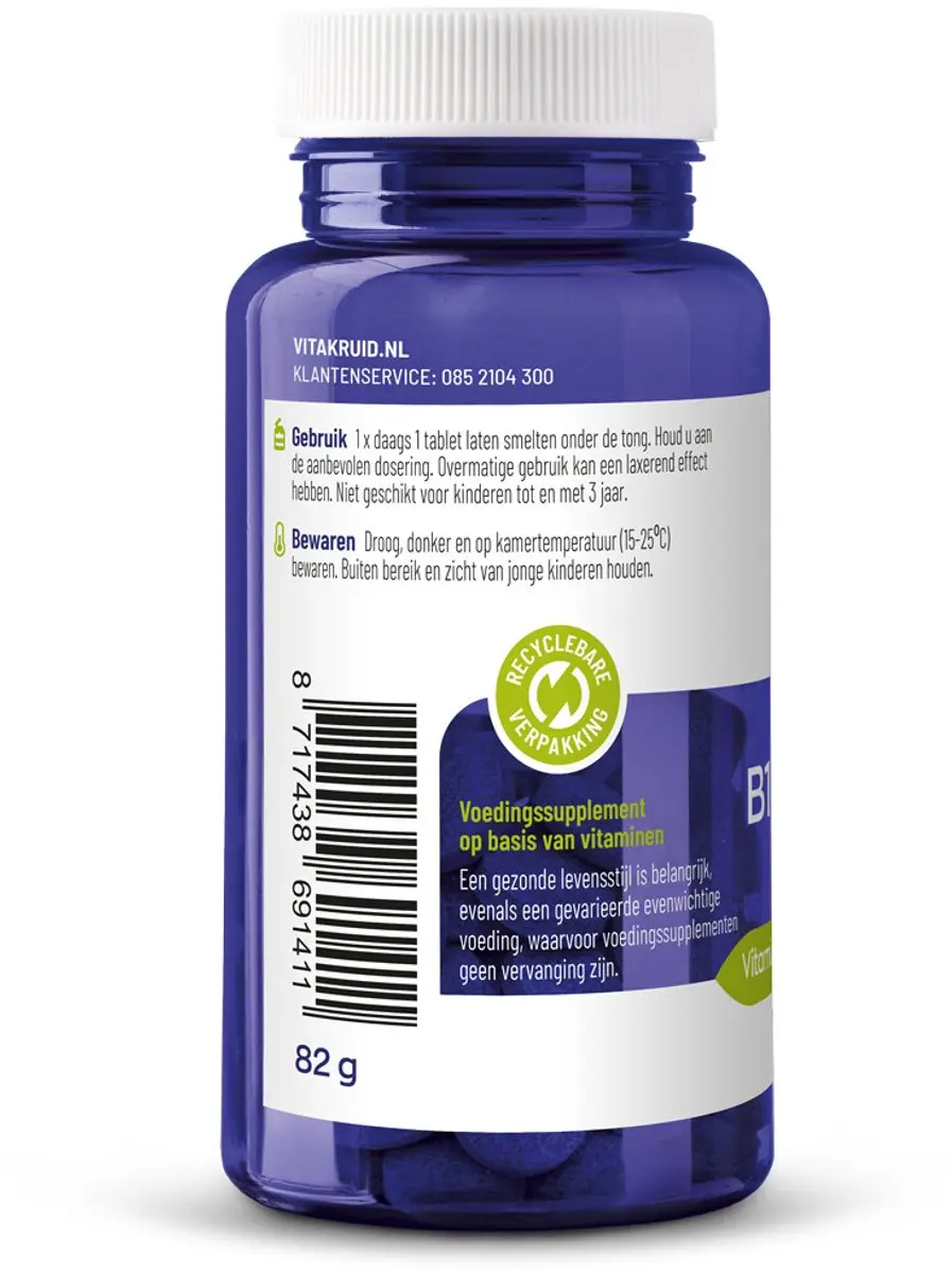 Vitakruid B12 Combi 6000 met folaat en P-5-P - 240 tabletten