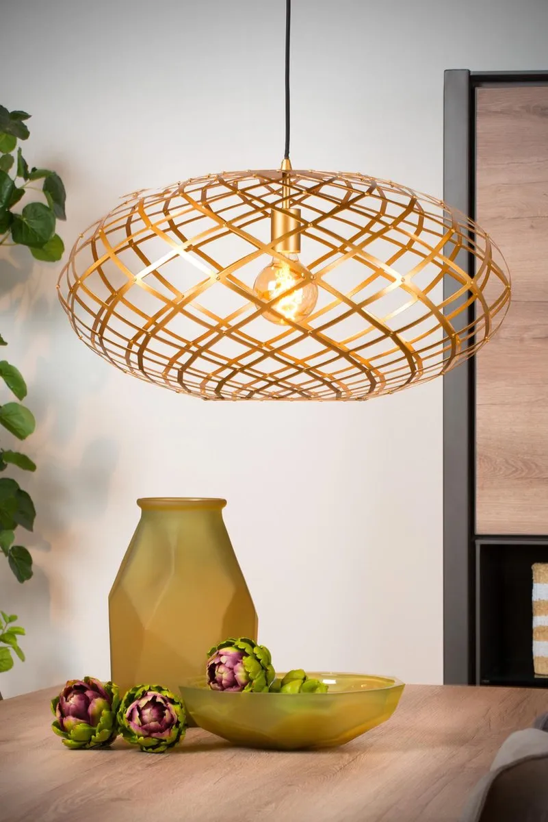 Lucide Wolfram Hanglamp Ø65cm - Mat Goud/Messing